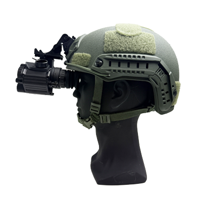 Side profile of the PVS-14 mounted on a helmet