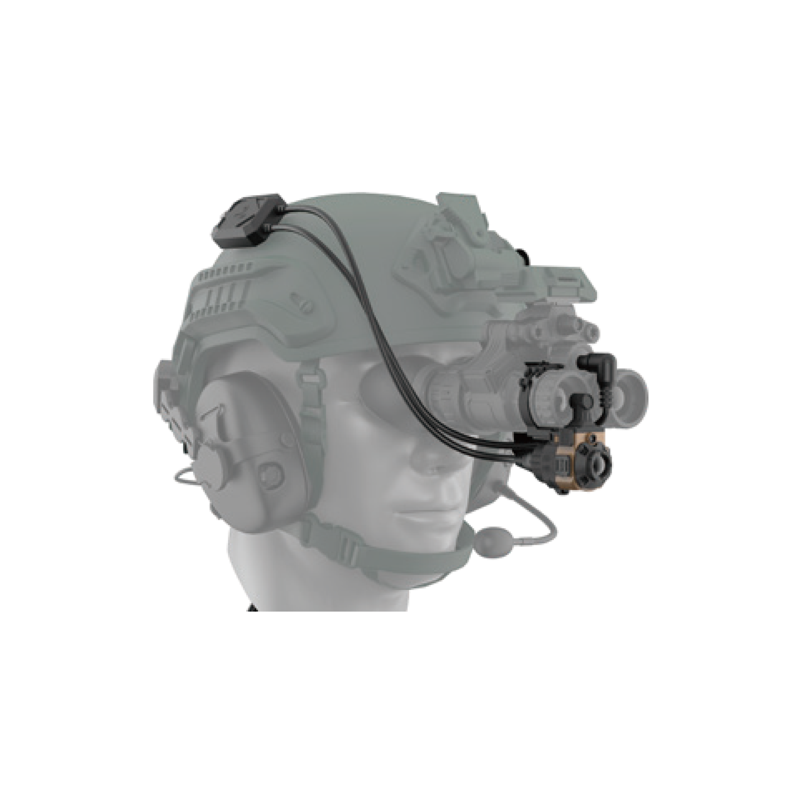 ELF-C PRO shown in an alternative helmet-mounted setup