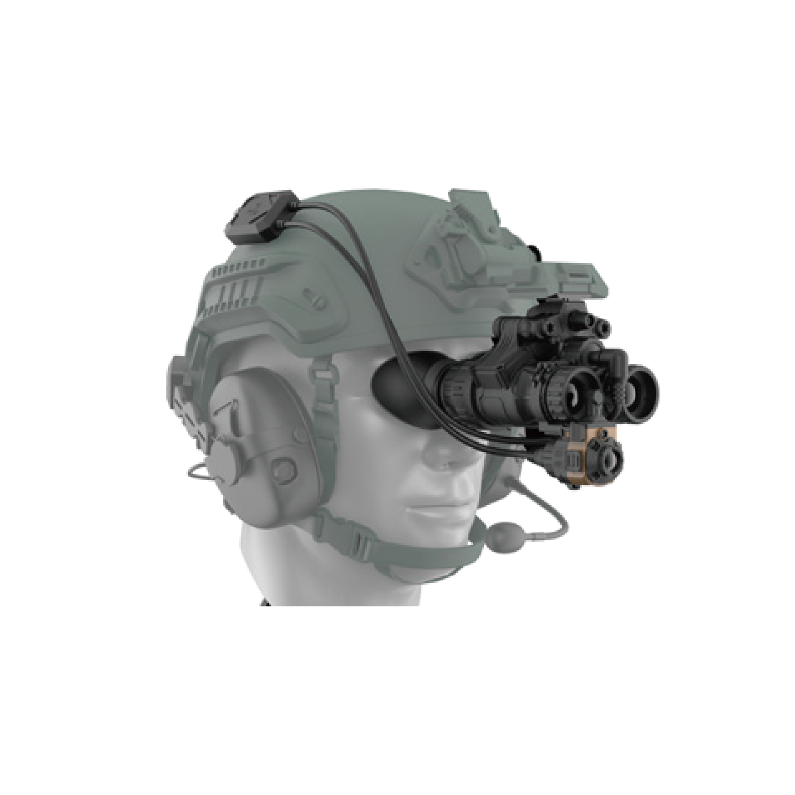 ELF-C PRO shown with binocular night vision goggles