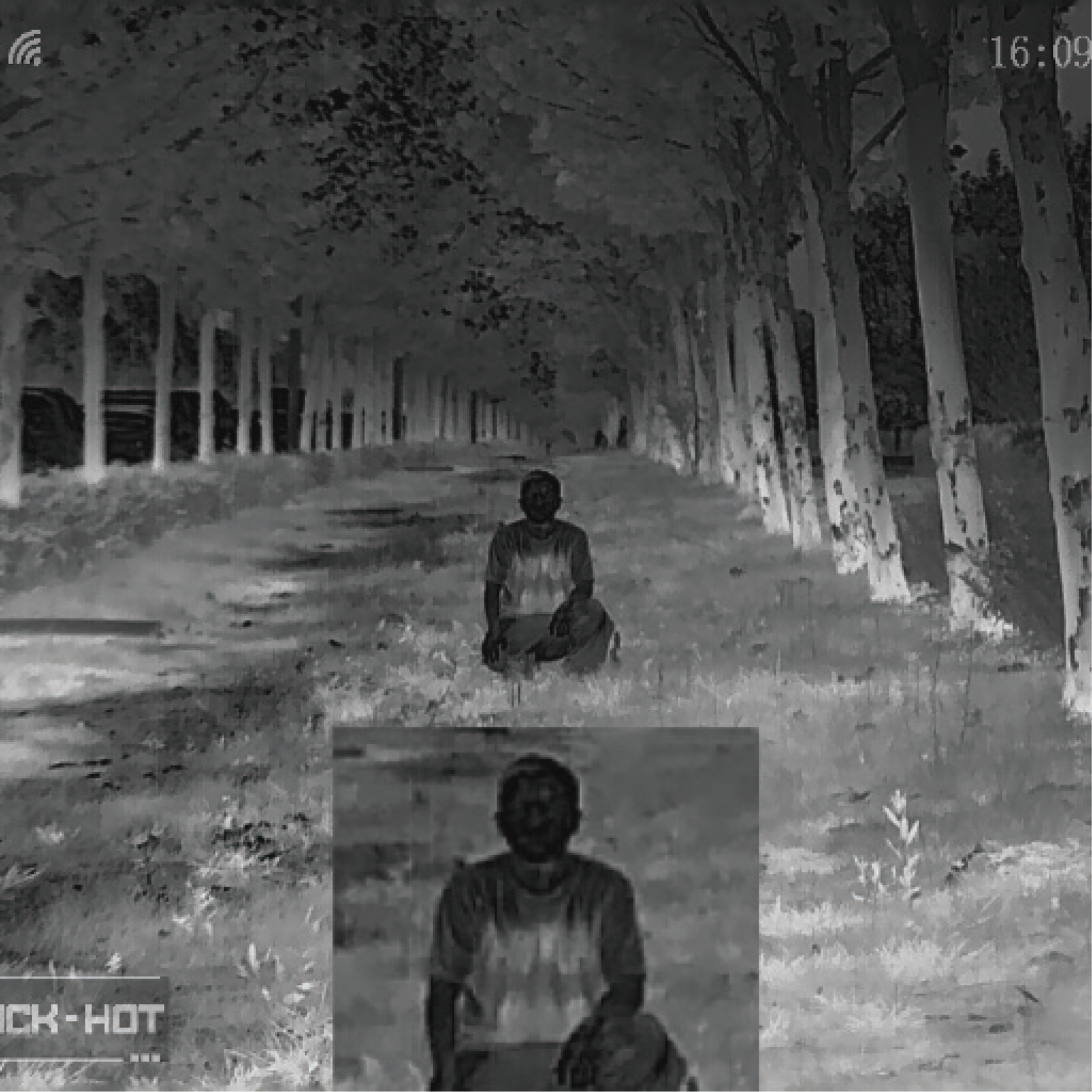 ELF-MU thermal imaging sample in Black Hot