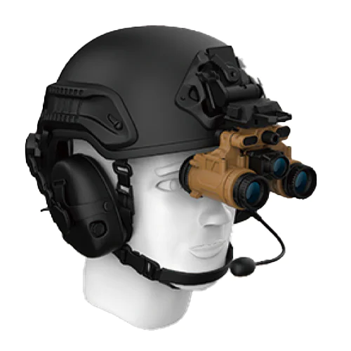 ELF-FB20 helmet-mounted binocular setup, alternate angle