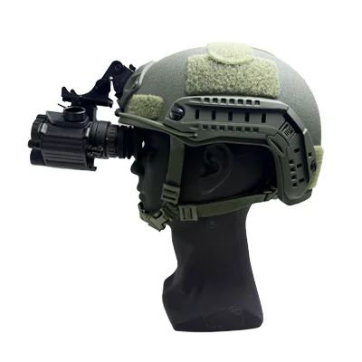 Side profile of the PVS-14 mounted on a helmet