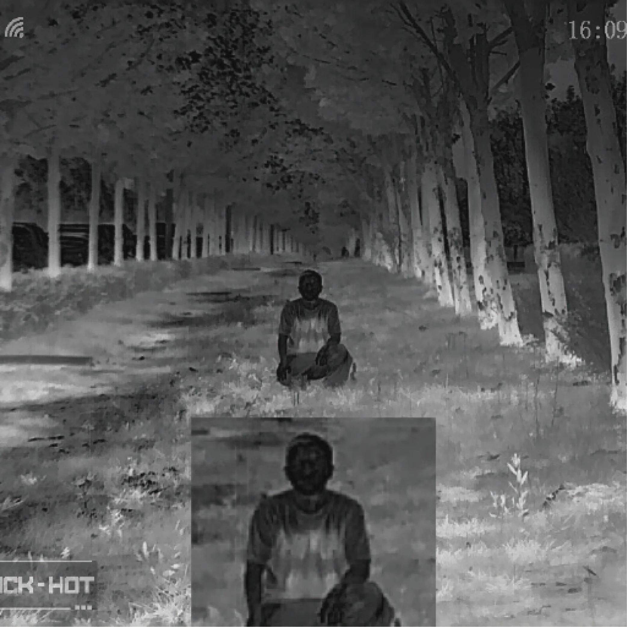 ELF-MU thermal imaging sample in Black Hot