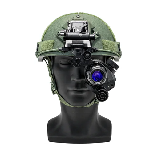 MNVD 1450 monocular mounted on a helmet, overall view