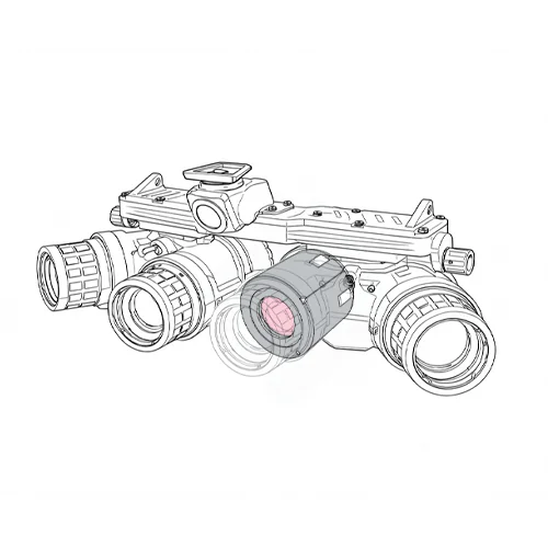 IIT layout line drawing for quad-tube panoramic night vision
