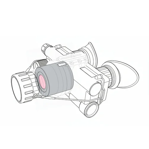 IIT layout line drawing for single-tube biocular night vision